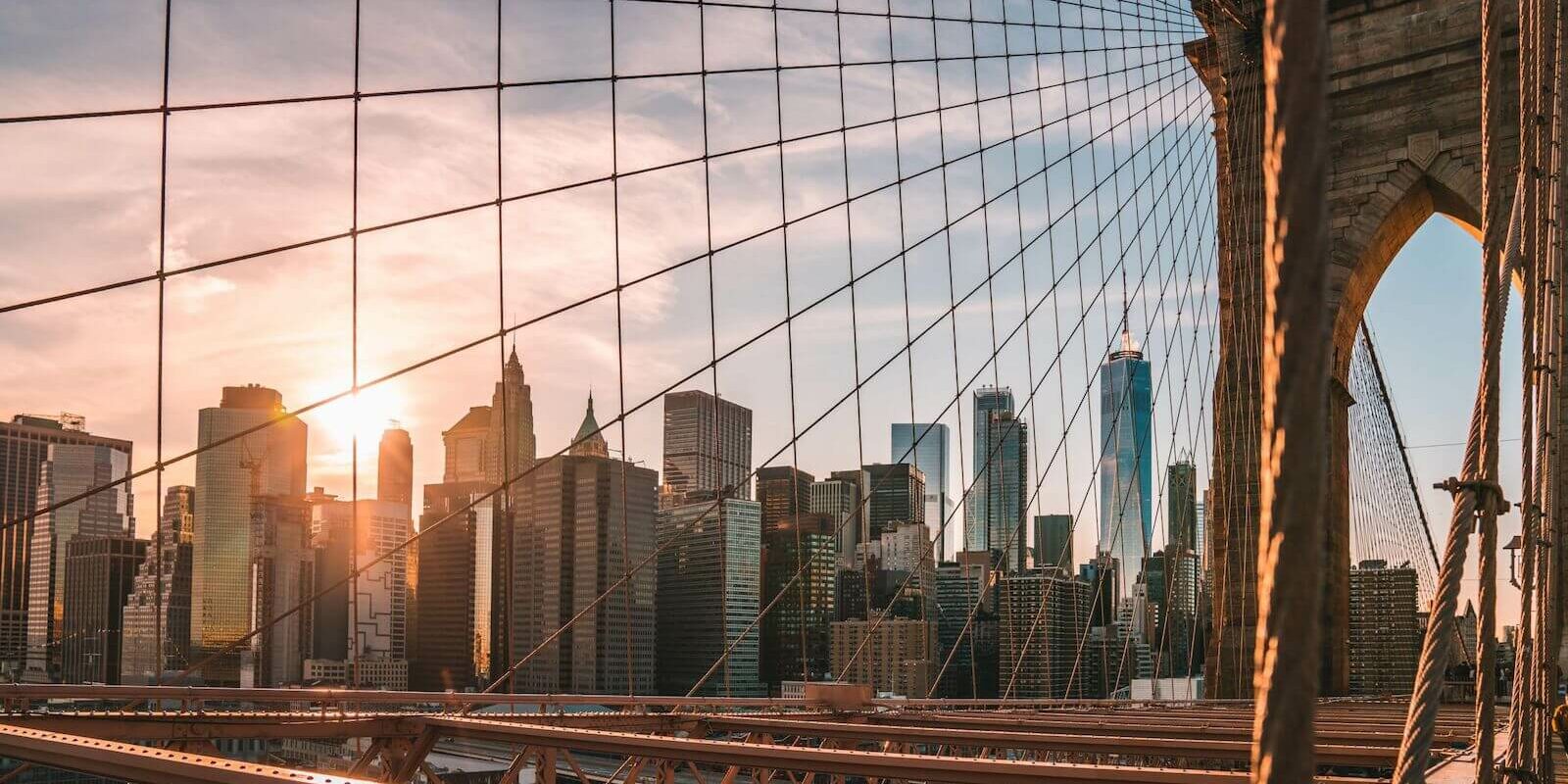 bridge with city