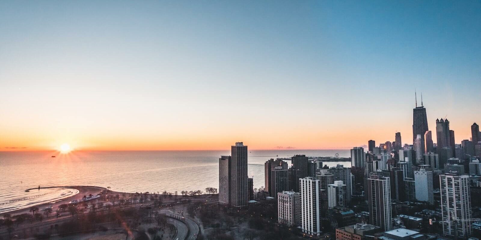 chicago aerial shot