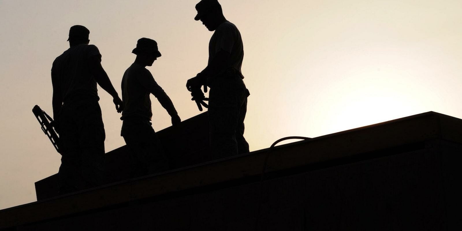 construction worker silouette